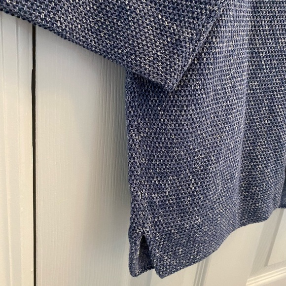 Pure Jill - Cowl neck -  blue shirt with kangaroo pocket and 3/4 sleeves - M - Picture 8 of 9